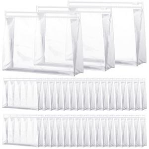 50 Pieces Mini Clear Makeup Bag Small Clear Zipper Pouch Travel Bag For🌺